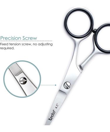 Tecto 4.5 Stainless Steel Beard & Moustache Scissors with Comb, Pouch - Multi Function Grooming Kit for Men - Hair, Eyebrow, Ear & Nose Trimming - Gift Set - Buy Online on GoSupps.com