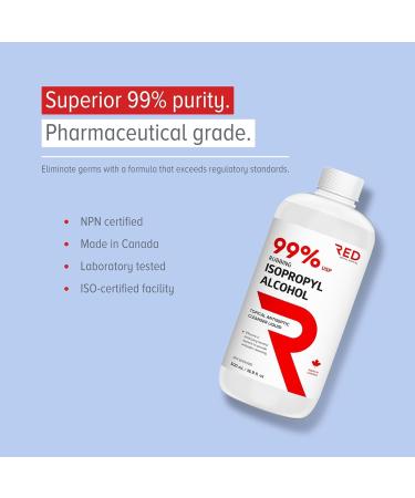 Isopropyl Rubbing Alcohol 99% 2 x 500 mL - Pharmaceutical Grade Household & Electronics Cleaner - 2 Bottles + Free Spray Bottle. 2 Bottles + Spray Trigger - Buy Online on GoSupps.com