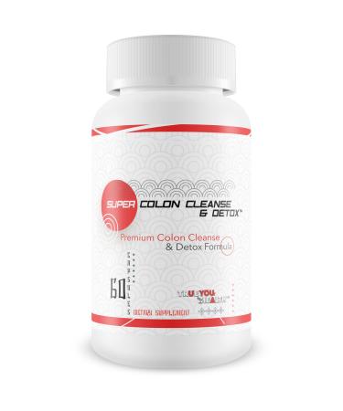 Super Colon Cleanse & Detox - Premium Colon Cleanse & Detox Formula with Herbs Probiotics & Fiber - Help Reduce Bloating - Natural Digestive Support & Constipation Relief - Colon Cleanser