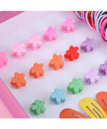 FRIUSATE 880 Pieces Girls Flower Hair Accessories Set - Hair Clips, Elastic Ties for Girls - Buy Online on GoSupps.com
