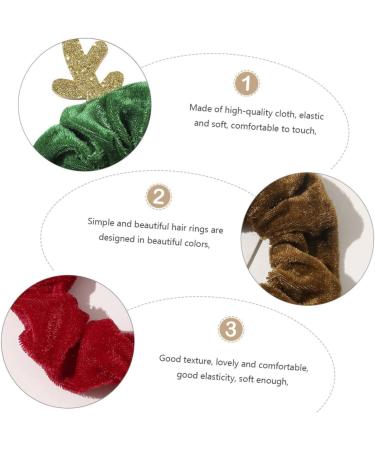 Beavorty Christmas Hair Rope Christmas Elk Hair Bands Christmas Hair Band ponytail holder christmas hair bobble christmas hair ties Hair Ring Autumn And Winter hair tie holder Miss fabric - Buy Online on GoSupps.com