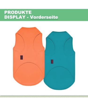 Kickred 2 Pack Dog Cooling Shirts - Ultra-Light Breathable Ice Vests for Medium Dogs | Instant Cooling Pet Clothes in Peacock Blue & Orange Red - Buy Online on GoSupps.com