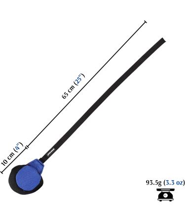 Dingo Gear 9 cm Training Toy Ball - Black & Blue with 65 cm Handle | French Nylcott IGP Obedience Game - Small Ball for Dogs - Buy Online on GoSupps.com