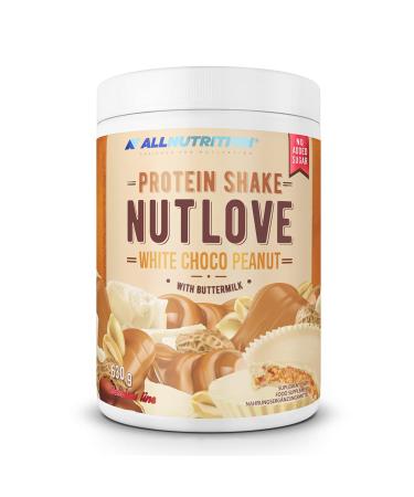 All -Nutrition nutlove sugar -free sugar -free protein shake powder - meal replacement shake with buttermilk - whey protein powder - low -calorie snacks - White Choco Peanut