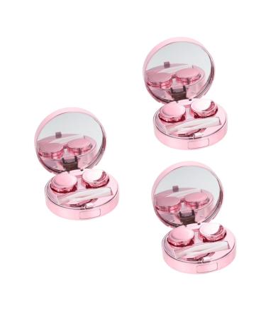 Healeved cleaning kit 3 sets starry sky glasses case mirror film colored contact lenses care box duplex box pp case