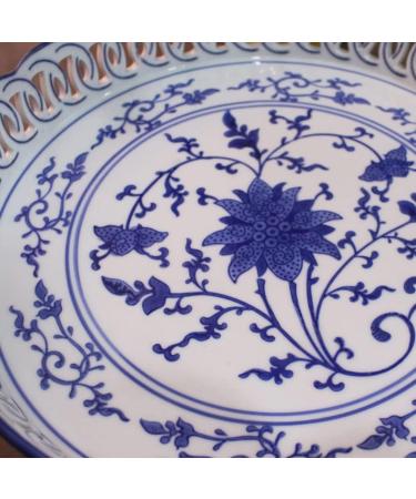 Fruit Bowl Salad Bowl Ceramic Fruit Bowl Modern New Chinese Style Hollow Hand-Painted Chinese Style Creative Home Living Room Office Fruit Bowl Fruit Bowl for Kitchen Counter (Color : A) (A) - Buy Online on GoSupps.com