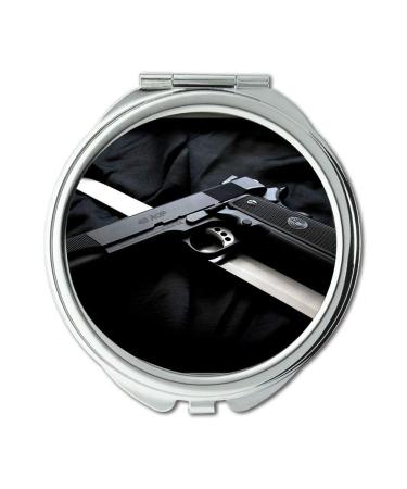Mirror Compact Mirror pistol squat Round Mirror new gun pocket mirror portable mirror