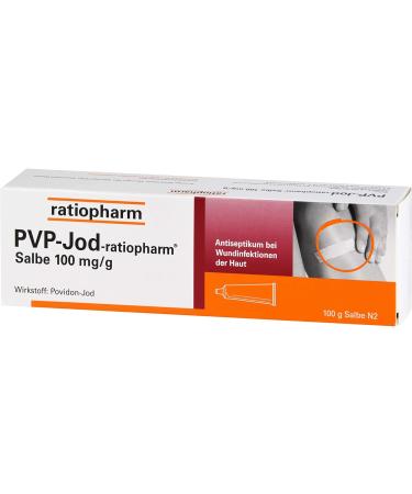 Buy PvP Iodine Ratiopharm Ointment 100g - Effective Antiseptic for Wounds | International Shipping Available - Buy Online on GoSupps.com