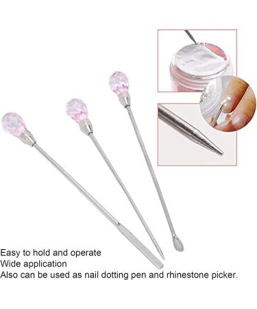 Nail Spatula Stainless Steel Nail Tools for Mixing Nail Polish for Picking Up Nail Decorations(pink) - Buy Online on GoSupps.com