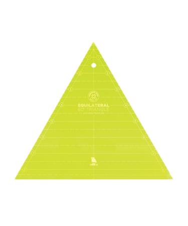 MISSOURI STAR QUILT Quilting Template Triangle | 8 Inch Acrylic 60 Degree Triangle Ruler for Charm Packs, Layer Cakes, Fabric Strips | Triangle Quilt Template for Cutting & Sewing, Green, (NOT5429)