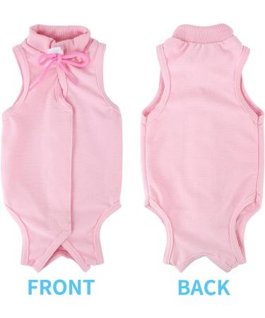 Recovery Suit for Cats - Postoperative Litter Clothing for Belly Wounds & Skin Diseases | Soft Indoor Pet Outfit (S Pink) - Ideal for Cats Under 5 Months - Buy Online on GoSupps.com