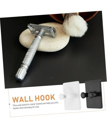 Cabilock 24-Piece Wall-Mounted Razor Holder - Waterproof Hooks & ABS Glue - Black & White Bath Organization - Buy Online on GoSupps.com