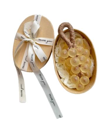 Rwigeboo Grape Soap Exquisite Vivid Soap on a Rope Fragrant Home Decor for Hand Washing Air Freshening or Decoration Yellow