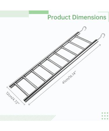 Gekmor 2 Pack Parrot Ladders - 9 Steps Stainless Steel Rustproof Non-Slip Perfect Bird Cage Accessories for Nymphensittich Cacadu & Love Birds - Buy Online on GoSupps.com