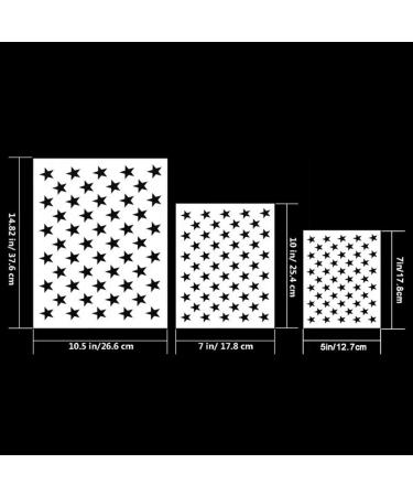American Flag 50 Star Stencil Template 6 Pack - Reusable for Painting on Wood, Fabric, Paper, Glass - DIY Crafts and Art Projects - Buy Online on GoSupps.com