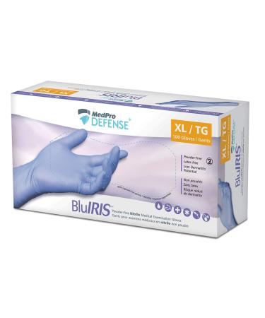 MedPro Defense Bluiris Powder-free Nitrile Medical Examination Gloves Extra-large 1 Count