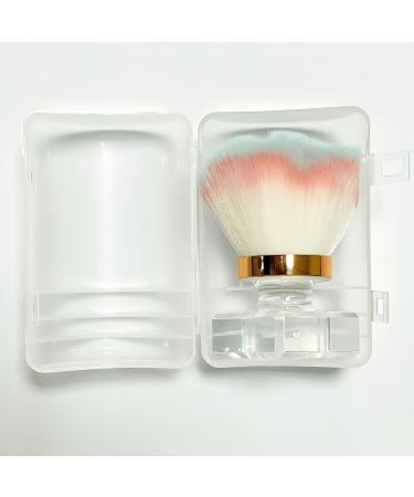 Nail Dust Brush - Soft Kabuki Cleaner for Acrylic Nails & Makeup - Pale Pink Nail Art Manicure Brush - Buy Online on GoSupps.com