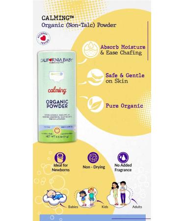 California Baby Organic Calming Powder - 2.5 oz - Buy Online on GoSupps.com