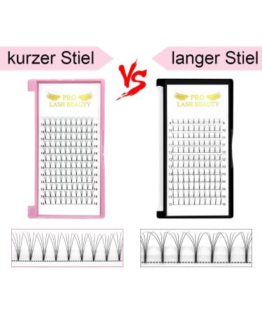 5D Short Stem Pre Made Fan Eyelash Extensions 9mm - Russian Volume Lashes 0.10 - 5D-C-0.10-9 - Buy Online on GoSupps.com
