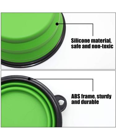 4 Pack Collapsible Dog Bowls with Carabiners - Portable Pet Travel Bowls for Feeding and Water - Blue, Green, Light Blue, Light Green - Buy Online on GoSupps.com