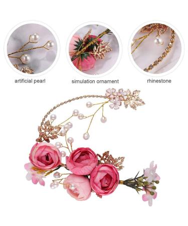 4-Piece U-Shaped Rose Hair Needles & French Side Combs - Bridal Hair Clips & Accessories for Brides and Girls - Buy Online on GoSupps.com