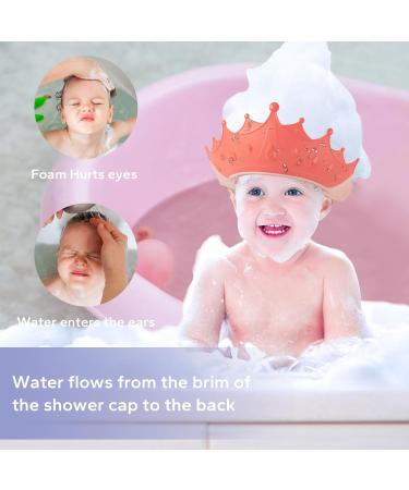 FUNUPUP Baby Shower Cap - Adjustable Toddler Hair Washing Shield & Rinse Cup - Crown Pink Design - Bathing Visor for Kids - Buy Online on GoSupps.com