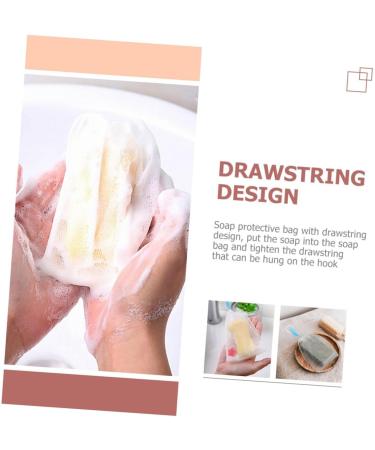 Baluue 4 Pcs Foaming Net Soap Mesh Pouches Portable Soap Exfoliating Soap Bag Soap Pouch White Pe - Buy Online on GoSupps.com
