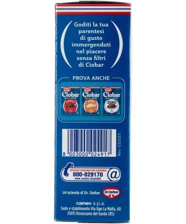 Italian Gourmet E.R. Cameo Ciobar Classico Set of 3 bags of hot chocolate 125 g 3 x 5 bags + Italian gourmet pulp 400 g - Buy Online on GoSupps.com