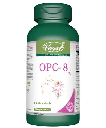 VORST OPC 8 90 Vegan Capsules | Super Antioxidant Supplement for Anti Aging & Heart Health | With High Potency 85% Oligomeric Proanthocyanidins Coenzyme Q10 Lycopene African Wild Mango Extract Black Elder Extract Bilberry Extract Red Wine Extract | 1 Bott