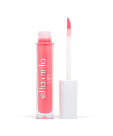 ella+mila Stripped Glossy Liquid Lipstick - Moisturizing Lip Gloss with Vitamin E - Long Lasting Tinted Lip Gloss - Ultra-Lightweight Nude Lip Gloss For Women - Cruelty-Free Vegan Lipgloss (4ml)