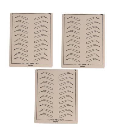 Beavorty 18 Sheets Eyebrow Microblading Skin Vehicle Grab Handles Eyebrow Training Skin Practice Skin