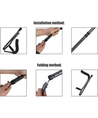 Underarm Crutch Adult Portable Folding Walking Cane F-Shape Adjustable Telescopic Crutch for Seniors Disabled Elderly Decorate Lucky Star - Buy Online on GoSupps.com