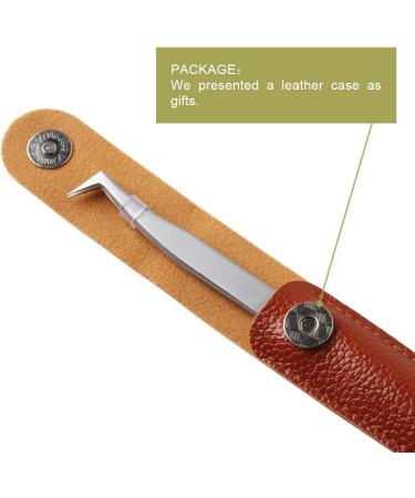 Eyelash Extension Tweezers | Professional L-Tweezers | Bent Pointed Stainless Steel | Gemerry - Buy Online on GoSupps.com