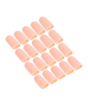 Healeved 20pcs Finger Cot Shoe Toe Protector Silicone Toe Sleeves Anti-Cracking Toe Covers Hole Toe Sleeves Finger Protective Sleeve Corn Sebs Care Toe Cover