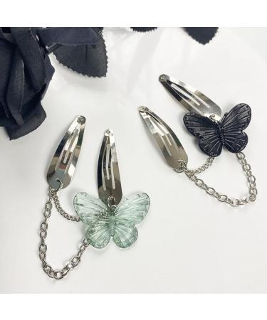 JSGHGDF Hair Clip Bobbys Clip y2kBobby y2kHairpin Butterflys Hair Clip Barrettes y2kHair Clip Y2KHair Black butterfly - Buy Online on GoSupps.com