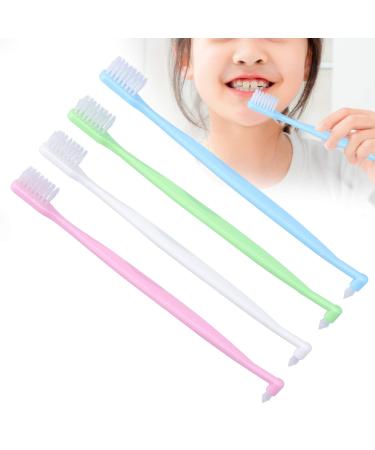 ZJchao Toothbrush Set 4pcs Double Ended Interspace Brush Toothbrushes Manual Tuft Toothbrush for Braces Teeth Cleaning Toothbrush Soft Tooth Brush for Teeth Detail Cleaning Toothbrush