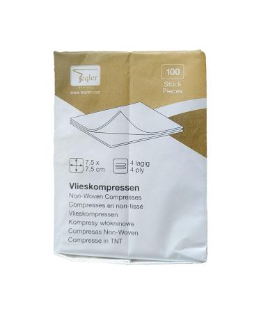 Teqler nonwoven compresses non-sterile 7.5 x 7.5 cm
