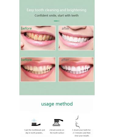 Organic Activated Charcoal Teeth Whitening Powder + Bamboo Toothbrush | 30g Coconut Charcoal Teeth Stain Remover | Fresh Mint Taste - Buy Online on GoSupps.com