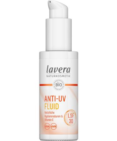lavera Anti-UV Sun Fluid SPF 30 - protects against UV rays - mineral protection - against skin aging due to the sun - vegan - natural cosmetics - 30 ml