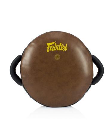 Fairtex Leg Kicking Pads LKP2 Donut Round Shape Pads Brown Heavy Punching Training Boxing, Kickboxing, MMA