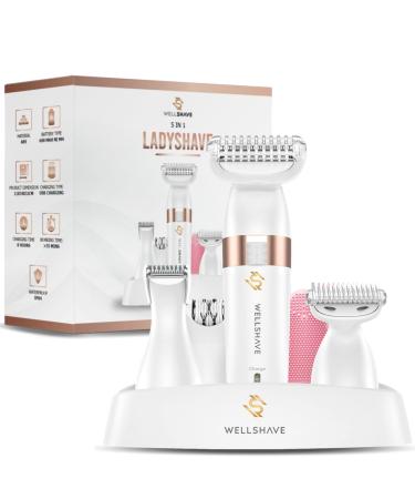Wellshave 5 in 1 Ladyshaves for women - Razor woman - Bikini trimmer women - Trimmer for women & ladies