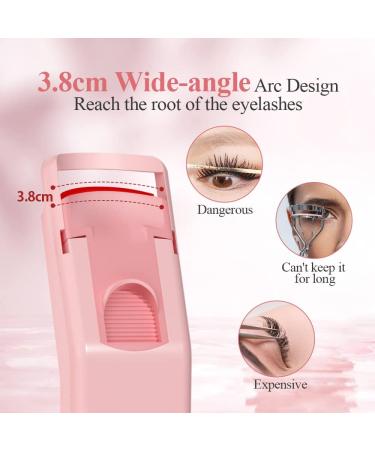 TOUCHBeauty Electric Eyelash Curler Heated Eyelash Curler with Smart Silicone Heating Pads Fast Heating Natural Curling Lash Styling Tools for Women AG-9906(Pink) - Buy Online on GoSupps.com