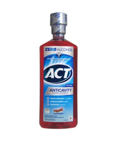 ACT Anticavity Fluoride Rinse Cinnamon 18 oz (Pack of 4) 18 Fl Oz (Pack of 4)