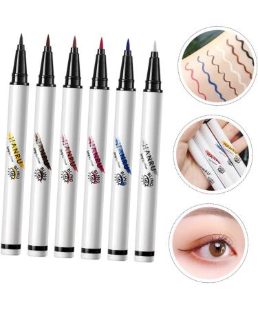 SOESFOUFU 6pcs Eyeliner Pen for Women Eyeliner Stencils Pink Eyeliner Red Eyeliner Cosmetics Abs Miss Girl - Buy Online on GoSupps.com