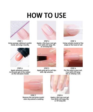 Lofuanna Poly Gel Nail Kit - 2 Colors Starter Kit with Clear Nude Builder Gel - All-in-One Nail Gel Set for Beginners - Buy Online on GoSupps.com