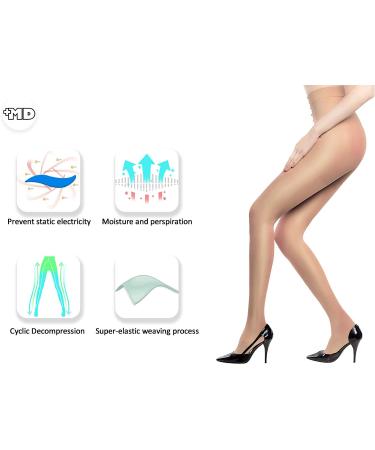 +MD Women's Graduated Compression Pantyhose 15-20mmHg - Medical Quality Support Stocking - Nude, Small-Medium - Buy Online on GoSupps.com