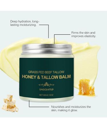 Baume s bum et miel pour le visage suif de b uf pour la peau suif de b uf nourri l'herbe et miel sauvage brut cr me hydratante pour le corps le visage pour les peaux sensibles s ches 2 Pi ces. - Buy Online on GoSupps.com