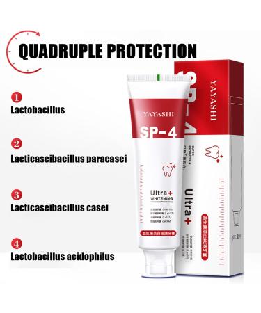 SP-4 Probiotic Toothpaste - Whitening Fresh Breath & Complete Dental Care - 60ml (2 Pack) | Brighten Teeth & Remove Stains - International Shipping - Buy Online on GoSupps.com