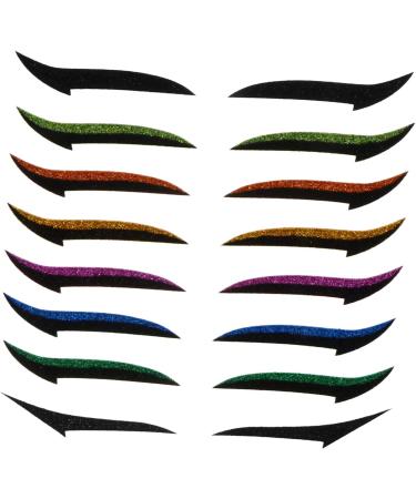 FRCOLOR 36 Pairs Glitter Eyeliner Eye Skin Sticker Double Eyelid Strips Eye Makeup Stickers Tool Miss Flash - Buy Online on GoSupps.com