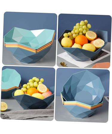 Cabilock Fruit Serving 2 Pcs Fruit Tray Ice Cream Decor Centerpiece Bowl Bowls Salad Glass Bowl Plastic Counter re-usable 28X28X12.5cmx2pcs Bluex2pcs - Buy Online on GoSupps.com